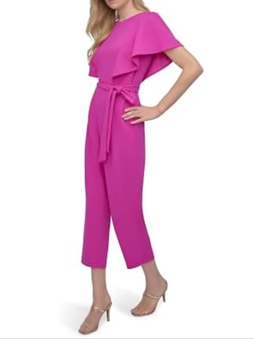 DKNY Womens Flutter Sleve 
Jumpsuit